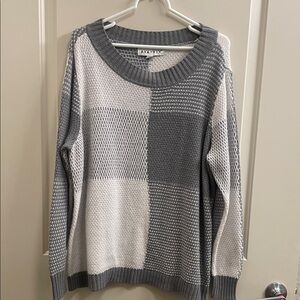 Ava & Viv Two-Tone Knit Sweater